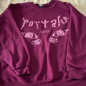 Melanie Martínez Portals Tour XL Exclusive Graphic Sweatshirt Burgundy EUC
